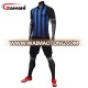 Wholesale club soccer uniforms black color jersey soccer football shirts